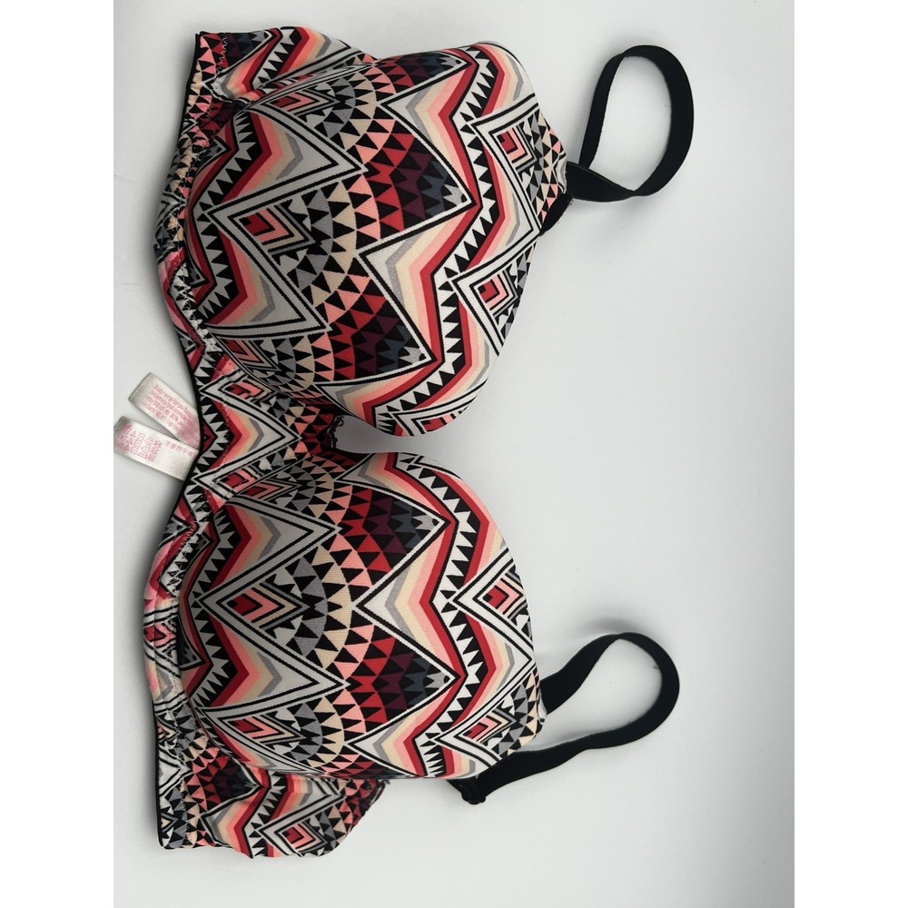 Pink Victorias Secret Womens Multicolor Geometric Wear Everywhere Bra 36D